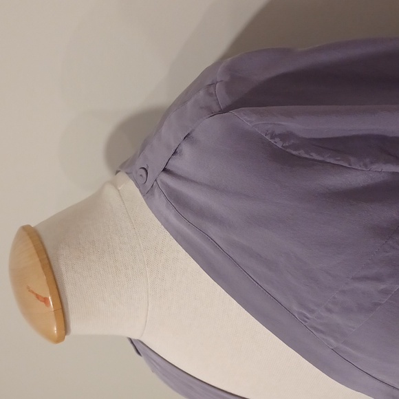 BCBG Frosted Plum "Drew" Silk  Relaxed Fit Blouse- Sz. Sm - Picture 4 of 10